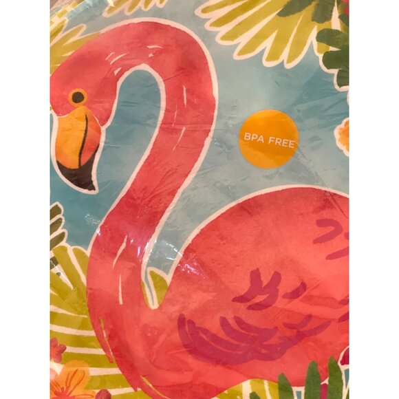 Pink Flamingo Pool Party Tropical Beach Melamine Dessert Snack Plates Set of 4 - Picture 2 of 6